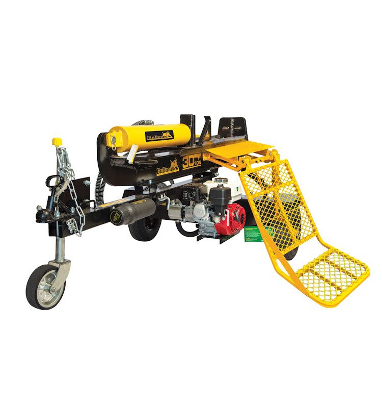 Shop the Bullmax 30 Ton Log Splitter with hydraulic lifter, powered by Honda GX200 engine. Fast 12.9s cycle, heavy-duty design, splits vertical & horizontal. Built tough for Australian conditions.