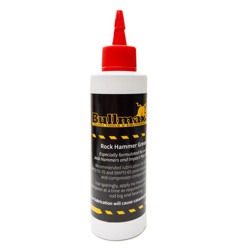 Maintain peak performance with Bullmax Post Driver Grease 250ml. A heavy-duty lubricant recommended for all Bullmax post drivers. Easy to apply, reduces wear, and extends tool life.