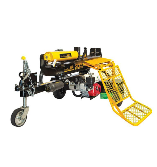 Shop the Bullmax 30 Ton Log Splitter with hydraulic lifter, powered by Honda GX200 engine. Fast 12.9s cycle, heavy-duty design, splits vertical & horizontal. Built tough for Australian conditions.