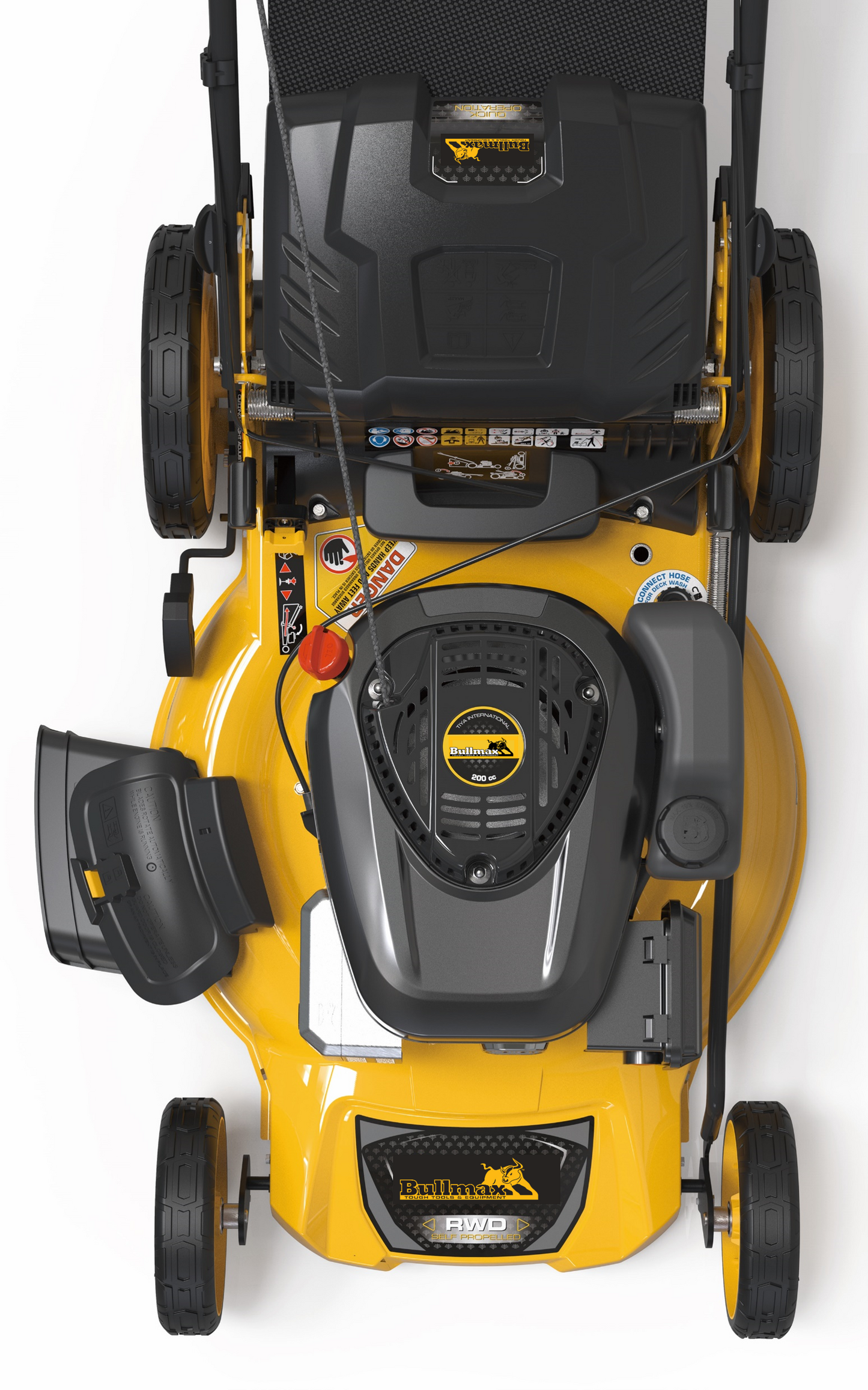 Bullmax RWD Walk-Behind Lawn Mower – 22" Self-Propelled, 196cc Engine (BMRWDM22-196)