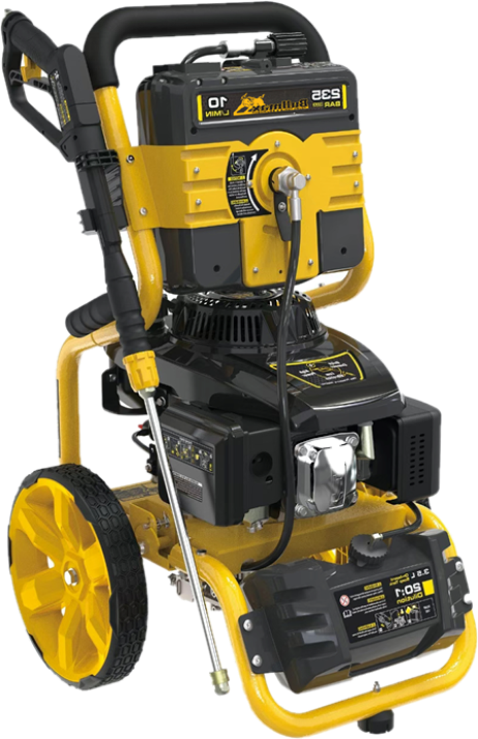 Shop the Bullmax 3200 PSI Petrol Pressure Washer (BMPW-3200). Features a 7HP 224cc engine, 10L/min flow, retractable hose reel & heavy-duty build for cars, driveways & machinery.